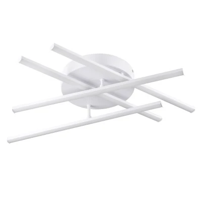 GloboStar® DRACO 61096 Φωτιστικό Οροφής Γραμμικό Linear Design LED CCT 60W 7380lm 120° AC 220-240V - Εναλλαγή Φωτισμού μέσω Τηλεχειριστηρίου All In One Ψυχρό 6000k+Φυσικό 4500k+Θερμό 2700k Dimmable Φ60 x Υ11cm - Λευκό - 3 Years Warranty
