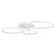 GloboStar® NEMESIS 61109 Φωτιστικό Οροφής Δαχτυλίδι-Κύκλος LED CCT 98W 11858lm 360° AC 220-240V - Εναλλαγή Φωτισμού μέσω Τηλεχειριστηρίου All In One Ψυχρό 6000k+Φυσικό 4500k+Θερμό 2700k Dimmable Φ25+35+45cm+BackLight - Λευκό - 3 Years Warranty