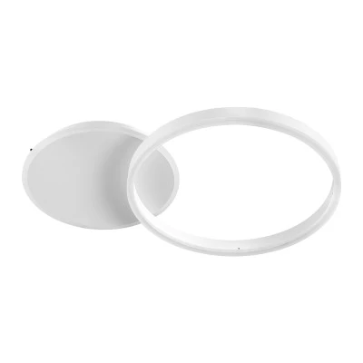 GloboStar® VENOM 61118 Φωτιστικό Οροφής Δαχτυλίδι-Κύκλος LED CCT 45W 5445lm 360° AC 220-240V - Εναλλαγή Φωτισμού μέσω Τηλεχειριστηρίου All In One Ψυχρό 6000k+Φυσικό 4500k+Θερμό 2700k Dimmable Φ40cm+BackLight - Λευκό - 3 Years Warranty