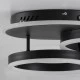 Μοντέρνο Φωτιστικό Οροφής LED 67W 8107lm 360° AC 220-240V IP20 Ρυθμιζόμενο Λευκό CCT με Χειριστήριο, SMD Chip - Μαύρο Ματ - Μ60 x Π40 x Υ12.5cm GloboStar® VENOM 61120 Φωτιστικό Οροφής Δαχτυλίδι-Κύκλος LED CCT 67W 8107lm 360° AC 220-240V - Εναλλαγή Φωτισμού μέσω Τηλεχειριστηρίου All In One Ψυχρό 6000k+Φυσικό 4500k+Θερμό 2700k Dimmable Φ25+40cm+BackLight - Μαύρο - 3 Years Warranty