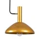 GloboStar® KATIE 00538 Μοντέρνο Φωτιστικό Οροφής Καμπάνα Μονόφωτο 1 x E27 IP20 Μαύρο & Χρυσό Μέταλλο - Μ30 x Π30 x Υ120cm