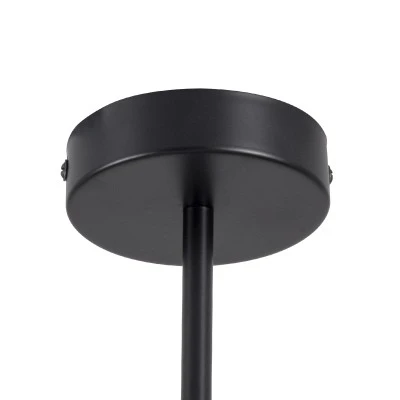 GloboStar® KATIE 00538 Μοντέρνο Φωτιστικό Οροφής Καμπάνα Μονόφωτο 1 x E27 IP20 Μαύρο & Χρυσό Μέταλλο - Μ30 x Π30 x Υ120cm