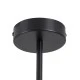 GloboStar® KATIE 00538 Μοντέρνο Φωτιστικό Οροφής Καμπάνα Μονόφωτο 1 x E27 IP20 Μαύρο & Χρυσό Μέταλλο - Μ30 x Π30 x Υ120cm