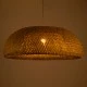 GloboStar® SAN TROPEZ 00674 Boho Κρεμαστό Φωτιστικό Ανάρτηση Μονόφωτο 1 x E27 IP20 Μπεζ Ξύλο - Μ80 x Π80 x Y28cm