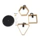 GloboStar® ELISE 00683 Μοντέρνο Κρεμαστό Φωτιστικό Ανάρτηση Τρίφωτο 3 x E27 IP20 Μπεζ Ξύλο με Μαύρο Μέταλλο - Μ55 x Π55 x Υ130cm