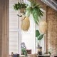 Boho Κρεμαστό Φωτιστικό Οροφής με Ντουί 1 x E27 AC 220-240V IP20 - Μπεζ - Μ50 x Π50 x Υ70cm GloboStar® MANILA 00713 Boho Κρεμαστό Φωτιστικό Πλέγμα Μονόφωτο 1 x E27 IP20 Μπέζ Ξύλο - Μ50 x Π50 x Υ70cm