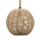GloboStar® MANDALA 00731 Boho Κρεμαστό Φωτιστικό Πλέγμα Μονόφωτο 1 x E27 IP20 Μπεζ Σχοινί - Μ30 x Π30 x Y30cm