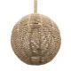 GloboStar® MANDALA 00731 Boho Κρεμαστό Φωτιστικό Πλέγμα Μονόφωτο 1 x E27 IP20 Μπεζ Σχοινί - Μ30 x Π30 x Y30cm