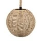 GloboStar® MANDALA 00731 Boho Κρεμαστό Φωτιστικό Πλέγμα Μονόφωτο 1 x E27 IP20 Μπεζ Σχοινί - Μ30 x Π30 x Y30cm