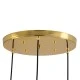 GloboStar® MONROE 00953 Μοντέρνο Κρεμαστό Φωτιστικό Μπάλα Τρίφωτο 3 x E27 IP20 Χρυσό Μέταλλο με Λευκό Γυαλί - Μ60 x Π60 x Υ50cm