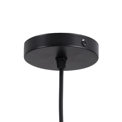 GloboStar® MONROE 00957 Μοντέρνο Κρεμαστό Φωτιστικό Οροφής Μονόφωτο 1 x E27 Μαύρο - Λευκό Μεταλλικό Μπάλα Φ30 x Υ75cm