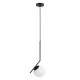 Μοντέρνο Κρεμαστό Φωτιστικό MONROE Μονόφωτο 1 x E27 Μαύρο - Λευκό Μεταλλικό Μπάλα Φ15 x Υ49cm GloboStar® MONROE 00959 Μοντέρνο Κρεμαστό Φωτιστικό Οροφής Μονόφωτο 1 x E27 Μαύρο - Λευκό Μεταλλικό Μπάλα Φ15 x Υ49cm