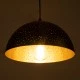 GloboStar® SOLANA 01301 Μοντέρνο Κρεμαστό Φωτιστικό Οροφής Μονόφωτο 1 x E27 Μαύρο Μεταλλικό Καμπάνα Φ30 x Υ15cm