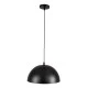 GloboStar® SOLANA 01301 Μοντέρνο Κρεμαστό Φωτιστικό Οροφής Μονόφωτο 1 x E27 Μαύρο Μεταλλικό Καμπάνα Φ30 x Υ15cm