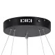 GloboStar® DIAMOND DUO 61150 Κρεμαστό Φωτιστικό Δαχτυλίδι-Κύκλος LED CCT 75W 8743lm 360° AC 220-240V - Εναλλαγή Φωτισμού μέσω Τηλεχειριστηρίου All In One Ψυχρό 6000k+Φυσικό 4500k+Θερμό 2700k Dimmable Φ40+60cm - Μαύρο - 3 Years Warranty