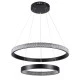 GloboStar® DIAMOND DUO 61150-DECO Κρεμαστό Φωτιστικό Δαχτυλίδι-Κύκλος LED CCT 75W 8743lm 360° AC 220-240V - Εναλλαγή Φωτισμού μέσω Τηλεχειριστηρίου All In One Ψυχρό 6000k+Φυσικό 4500k+Θερμό 2700k Dimmable Φ40+60cm - Μαύρο - 3 Years Warranty