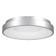 GloboStar® SALEM 61234 Πλαφονιέρα Οροφής Δαχτυλίδι-Κύκλος LED CCT 75W 8625lm 120° AC 220-240V - Εναλλαγή Φωτισμού μέσω Τηλεχειριστηρίου All In One Ψυχρό 6000k+Φυσικό 4500k+Θερμό 2700k Dimmable Φ45cm - Ασημί - 3 Years Warranty