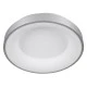 GloboStar® SALEM 61234 Πλαφονιέρα Οροφής Δαχτυλίδι-Κύκλος LED CCT 75W 8625lm 120° AC 220-240V - Εναλλαγή Φωτισμού μέσω Τηλεχειριστηρίου All In One Ψυχρό 6000k+Φυσικό 4500k+Θερμό 2700k Dimmable Φ45cm - Ασημί - 3 Years Warranty
