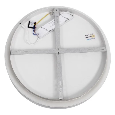 GloboStar® SALEM 61234 Πλαφονιέρα Οροφής Δαχτυλίδι-Κύκλος LED CCT 75W 8625lm 120° AC 220-240V - Εναλλαγή Φωτισμού μέσω Τηλεχειριστηρίου All In One Ψυχρό 6000k+Φυσικό 4500k+Θερμό 2700k Dimmable Φ45cm - Ασημί - 3 Years Warranty