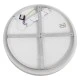 GloboStar® SALEM 61234 Πλαφονιέρα Οροφής Δαχτυλίδι-Κύκλος LED CCT 75W 8625lm 120° AC 220-240V - Εναλλαγή Φωτισμού μέσω Τηλεχειριστηρίου All In One Ψυχρό 6000k+Φυσικό 4500k+Θερμό 2700k Dimmable Φ45cm - Ασημί - 3 Years Warranty