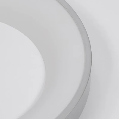 GloboStar® SALEM 61234 Πλαφονιέρα Οροφής Δαχτυλίδι-Κύκλος LED CCT 75W 8625lm 120° AC 220-240V - Εναλλαγή Φωτισμού μέσω Τηλεχειριστηρίου All In One Ψυχρό 6000k+Φυσικό 4500k+Θερμό 2700k Dimmable Φ45cm - Ασημί - 3 Years Warranty