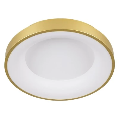 GloboStar® SALEM 61235 Πλαφονιέρα Οροφής Δαχτυλίδι-Κύκλος LED CCT 75W 8625lm 120° AC 220-240V - Εναλλαγή Φωτισμού μέσω Τηλεχειριστηρίου All In One Ψυχρό 6000k+Φυσικό 4500k+Θερμό 2700k Dimmable Φ45cm - Χρυσό Σαμπανιζέ - 3 Years Warranty