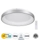 Πλαφονιέρα Οροφής Δαχτυλίδι-Κύκλος LED SALEM CCT 105W 12075lm 120° AC 220-240V - Εναλλαγή Φωτισμού μέσω Τηλεχειριστηρίου All In One- Ασημί GloboStar® SALEM 61238 Πλαφονιέρα Οροφής Δαχτυλίδι-Κύκλος LED CCT 105W 12075lm 120° AC 220-240V - Εναλλαγή Φωτισμού μέσω Τηλεχειριστηρίου All In One Ψυχρό 6000k+Φυσικό 4500k+Θερμό 2700k Dimmable Φ60cm - Ασημί - 3 Years Warranty