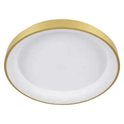 GloboStar® SALEM 61239 Πλαφονιέρα Οροφής Δαχτυλίδι-Κύκλος LED CCT 105W 12075lm 120° AC 220-240V - Εναλλαγή Φωτισμού μέσω Τηλεχειριστηρίου All In One Ψυχρό 6000k+Φυσικό 4500k+Θερμό 2700k Dimmable Φ60cm - Χρυσό Σαμπανιζέ - 3 Years Warranty