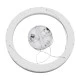 GloboStar® SALEM 61246 Κρεμαστή Πλαφονιέρα Οροφής Δαχτυλίδι-Κύκλος LED CCT 105W 12075lm 120° AC 220-240V - Εναλλαγή Φωτισμού μέσω Τηλεχειριστηρίου All In One Ψυχρό 6000k+Φυσικό 4500k+Θερμό 2700k Dimmable Φ60cm - Ασημί - 3 Years Warranty