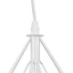 Κρεμαστό φωτιστικό EIFFEL τρίφωτο 3 x E27 AC 220-240V με λευκό μεταλλικό πλέγμα και λευκό ύφασμα Μ68 x Π25 x Υ130cm