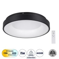 Πλαφονιέρα Οροφής Δαχτυλίδι-Κύκλος LED SALEM CCT 75W 8625lm 120° AC 220-240V - Εναλλαγή Φωτισμού μέσω Τηλεχειριστηρίου All In One - Μαύρο Πλαφονιέρα Οροφής Δαχτυλίδι-Κύκλος LED SALEM CCT 75W 8625lm 120° AC 220-240V - Εναλλαγή Φωτισμού μέσω Τηλεχειριστηρίου All In One - Μαύρο