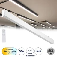 Γραμμικό φωτιστικό οροφής FELIX LED CCT 54W 6500LM 120° AC 220-240V αυξομειούμενο με τηλεχειριστήριο All In One 6000K+4500K+2700K λευκό