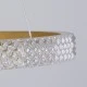 GloboStar® DIAMOND TRIO 61139-DECO Κρεμαστό Φωτιστικό Δαχτυλίδι-Κύκλος LED CCT 120W 14723lm 360° AC 220-240V - Εναλλαγή Φωτισμού μέσω Τηλεχειριστηρίου All In One Ψυχρό 6000k+Φυσικό 4500k+Θερμό 2700k Dimmable Φ40+60+80cm - Χρυσό Βούρτσας - 3 Years Warranty