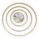 GloboStar® DIAMOND TRIO 61139-DECO Κρεμαστό Φωτιστικό Δαχτυλίδι-Κύκλος LED CCT 120W 14723lm 360° AC 220-240V - Εναλλαγή Φωτισμού μέσω Τηλεχειριστηρίου All In One Ψυχρό 6000k+Φυσικό 4500k+Θερμό 2700k Dimmable Φ40+60+80cm - Χρυσό Βούρτσας - 3 Years Warranty