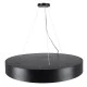 GloboStar® BURTON 61202-S Πλαφονιέρα Οροφής LED CCT 75W 8625lm 120° AC 220-240V - Εναλλαγή Φωτισμού μέσω Τηλεχειριστηρίου All In One Ψυχρό 6000k+Φυσικό 4500k+Θερμό 2700k Dimmable Φ60cm - Μαύρο - 3 Years Warranty
