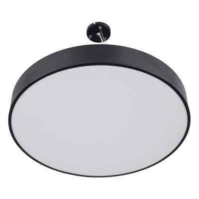 GloboStar® BURTON 61202-S Πλαφονιέρα Οροφής LED CCT 75W 8625lm 120° AC 220-240V - Εναλλαγή Φωτισμού μέσω Τηλεχειριστηρίου All In One Ψυχρό 6000k+Φυσικό 4500k+Θερμό 2700k Dimmable Φ60cm - Μαύρο - 3 Years Warranty
