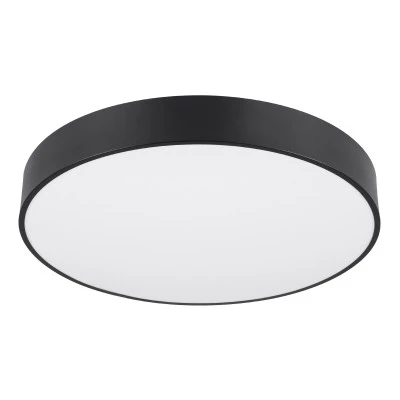 GloboStar® BURTON 61202-S Πλαφονιέρα Οροφής LED CCT 75W 8625lm 120° AC 220-240V - Εναλλαγή Φωτισμού μέσω Τηλεχειριστηρίου All In One Ψυχρό 6000k+Φυσικό 4500k+Θερμό 2700k Dimmable Φ60cm - Μαύρο - 3 Years Warranty