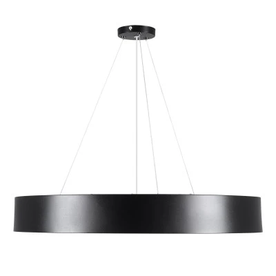 GloboStar® BURTON 61202-S Πλαφονιέρα Οροφής LED CCT 75W 8625lm 120° AC 220-240V - Εναλλαγή Φωτισμού μέσω Τηλεχειριστηρίου All In One Ψυχρό 6000k+Φυσικό 4500k+Θερμό 2700k Dimmable Φ60cm - Μαύρο - 3 Years Warranty