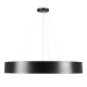 GloboStar® BURTON 61202-S Πλαφονιέρα Οροφής LED CCT 75W 8625lm 120° AC 220-240V - Εναλλαγή Φωτισμού μέσω Τηλεχειριστηρίου All In One Ψυχρό 6000k+Φυσικό 4500k+Θερμό 2700k Dimmable Φ60cm - Μαύρο - 3 Years Warranty
