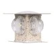 Μοντέρνο επιτοίχιο φωτιστικό LED kelvo® WALLLIGHT-CINA 10W 1100lm IP65 θερμό λευκό 2700K με CREE COB chip μπεζ 18.5x18.5x8.5cm 90658