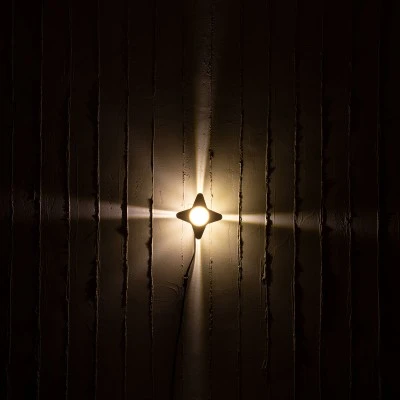 Μοντέρνο επιτοίχιο φωτιστικό LED kelvo® WALLLIGHT-CINA 10W 1100lm IP65 θερμό λευκό 2700K με CREE COB chip μπεζ 18.5x18.5x8.5cm 90658