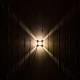 Μοντέρνο επιτοίχιο φωτιστικό LED kelvo® WALLLIGHT-CINA 10W 1100lm IP65 θερμό λευκό 2700K με CREE COB chip μπεζ 18.5x18.5x8.5cm 90658