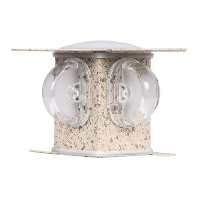 Μοντέρνα απλίκα LED τοίχου kelvo® WALLLIGHT-CINA 10W 1000lm πολύχρωμο RGB 10° AC 220-240V IP65 μπεζ 18.5x18.5x8.5cm