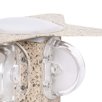 Μοντέρνα απλίκα LED τοίχου kelvo® WALLLIGHT-CINA 10W 1000lm πολύχρωμο RGB 10° AC 220-240V IP65 μπεζ 18.5x18.5x8.5cm