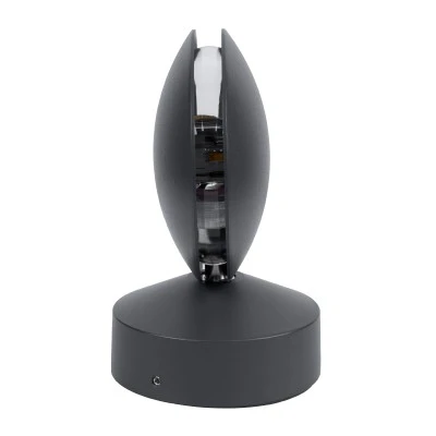 Μοντέρνα επιτοίχια απλίκα LED kelvo® ZERODA 9W 1035lm IP65 θερμό λευκό 2700K CREE XPE γκρι ανθρακί ματ 11x10x16cm