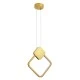 GloboStar® MARY 61084 Κρεμαστό Φωτιστικό Οροφής Design LED CCT 12W 1440lm 300° AC 220-240V - Εναλλαγή Φωτισμού μέσω Διακόπτη On/Off All In One Ψυχρό 6000k+Φυσικό 4500k+Θερμό 2700k Μ20 x Π2.3 x Υ28.5cm - Χρυσό Βούρτσας