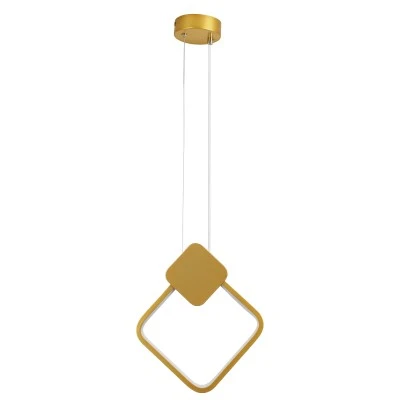 GloboStar® MARY 61084 Κρεμαστό Φωτιστικό Οροφής Design LED CCT 12W 1440lm 300° AC 220-240V - Εναλλαγή Φωτισμού μέσω Διακόπτη On/Off All In One Ψυχρό 6000k+Φυσικό 4500k+Θερμό 2700k Μ20 x Π2.3 x Υ28.5cm - Χρυσό Βούρτσας