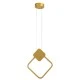 GloboStar® MARY 61084 Κρεμαστό Φωτιστικό Οροφής Design LED CCT 12W 1440lm 300° AC 220-240V - Εναλλαγή Φωτισμού μέσω Διακόπτη On/Off All In One Ψυχρό 6000k+Φυσικό 4500k+Θερμό 2700k Μ20 x Π2.3 x Υ28.5cm - Χρυσό Βούρτσας