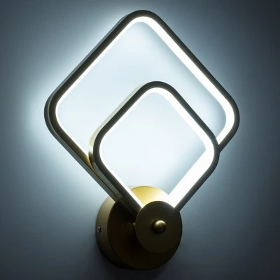 Μοντέρνο φωτιστικό τοίχου - απλίκα LED kelvo® ANNA 15W 1800lm 300° AC 220-240V IP20 ρυθμιζόμενο λευκό CCT με On/Off από 2700K έως 6000K χρυσό βούρτσας 25x8x30cm