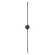 Μοντέρνα επιτοίχια απλίκα LED kelvo® DIADEM 18W 2160lm 120° AC 220-240V IP20 ρυθμιζόμενο λευκό CCT με On/Off 2700K/4500K/6000K μαύρο ματ 10x4x120cm